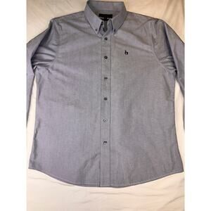 Cadini Italy Slim Fit Oxford Dress Shirt - Gray Heather - Size EG (XL)